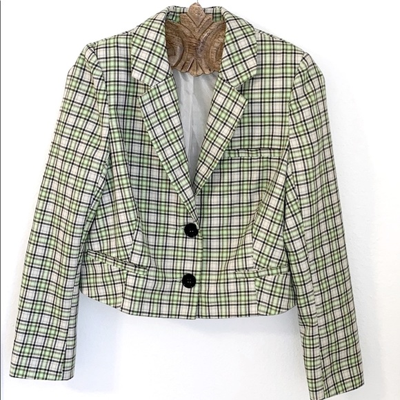 ASOS Jackets & Blazers - ASOS DESIGN • 90s Inspired Cropped Plaid Blazer
